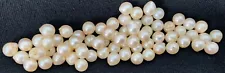 Lot (70) Genuine Pearls Fully Drilled Loose Jewelry Making Beads 7.3mm