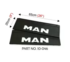 MAN truck lorry PAIR RUBBER MUD FLAPS MUDFLAPS 650x200 EMBOSSED LOGO