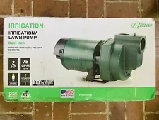 Zoeller 1333-0006 2HP 75GPM Cast Iron Irrigation Pump New In Box