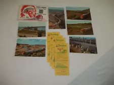 Vintage Santa Fe Railroad Trains Postcards w Original Disneyland Tickets 1969