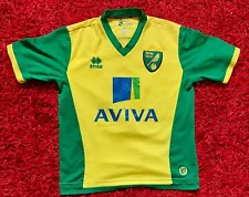 Canaries Norwich Aviva Jersey Football Soccer T-shirt Size S