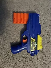 Buzz Bee Toys AIR WARRIORS Jaguar Soft Dart Gun with Moving 6 Dart Magazine VGUC