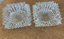 Two Vintage Glass Ashtrays 2 & 5/8 Inches