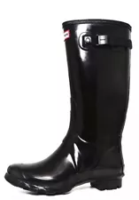 Hunter Original High Gloss Black Rain Boot N4608 Women's Size 9