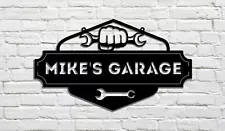 PERSONALIZED Garage Metal Sign Father's Day Gift Custom Hanging Steel Sigs Gifts