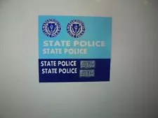 Mass State Police Old School Patrol Car Decals 1:24