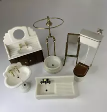 Dollhouse Miniatures Lot - Bathroom Fixtures 1:12 - Vintage