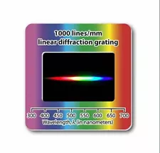 Diffraction Grid Linear Diffraction Grating Slide Optical Grid 1000 Lines/mm