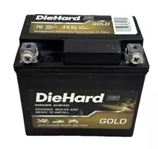 DieHard Gold TX5L Motorcycle Powersports AGM Battery 70CCA!!!