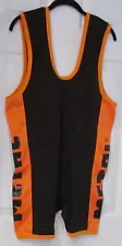 METAL Powerlifting Singlet-Wrestling/MMA Adult Size Medium Black & Orange (New)