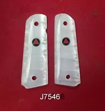 Kirinite Imitation White Pearl Grips w/Delta Elite Mdlns for 1911 Government