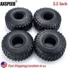 4pcs 2.2 Rubber Tyre Rock Wheel Tires For 1/10 RC Crawler Car SCX10 RBX10 90048