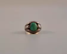 Old Pawn Vintage Navajo Indian Sterling Silver Ring - Turquoise - Size 7