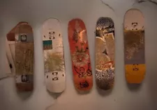 Lot of 5 Used Skateboard Decks For Art Project DIY Or To Repurpose