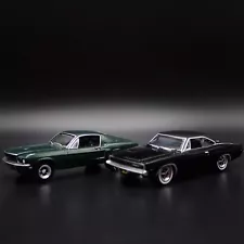 1968 68 FORD MUSTANG & DODGE CHARGER BULLITT LEGACY 1/64 SCALE DIECAST MODEL CAR