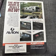 1989 Avion Travel Trailer Ad Fleetwood RV Riverside CA