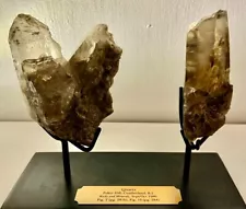 PUBLISHED Rhode Island Poker Hill Quartz Specimens On Custom Mount For Sale