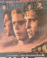 OUTSIDERS JAPANESE POSTER 20 X 29 B2 MATT DILLON Tom Cruise Ralph Maccio movie