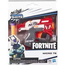 Nerf Fortnite Micro TS MicroShot Blaster Gun with 2 Foam Darts