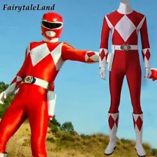 Dino Rangers Uniform Red Ranger Cosplay Costume Zyuranger Rocky DeSantos Outfit