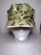 Marine Corps Style Utility Hat U.S.M.C. Digital Woodland Cap Size Medium 7 1/4