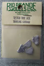 HO: Two Tree Jack Traveling Carriages for Spar Tree Log Loading, cast metal set