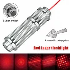 5 Watt Red Burning Laser Pointer Adjustable Visible Beam Dot Light 650nm