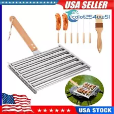 Hot Dog Roller for Grill-Stainless Steel Hot Dog Sausage Roller Rack,Hot Dog Coo