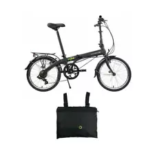 Dahon VYBE D7 Folding Bike Black with Dahon Foldable Carry Bag