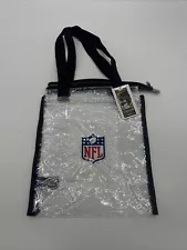 NFL Logo Clear Zippered Tote Bag 12x12x5 Stadiums Concerts Security NEW WITH TAG