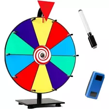 Spinning Wheel for Prizes, 10 Slots Color Prize Wheel with Eraser, 12 Inch Spin