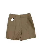 NWT GREG NORMAN for REEBOK Shorts Mens 36 9 In Beige Tan Pleated Golf Casual