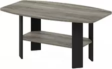 Simple Design Coffee Table, French Oak Grey/Black