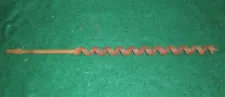 Vintage Extra Long Wood Auger Drill Bit For Brace 19" by 7/8" Sneil No. 666