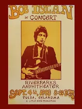 Bob Dylan at Riverparks Amphitheater Vintage Concert Poster Size 18"X24"