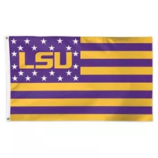 LSU Tigers 3x5 ft College NCAA Sec Stars and Stripes Flag / Banner