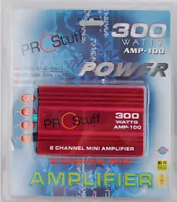 Prostuff AMP-100 300 Watt 2CH Mini Amplifier for Car and Motorcycle