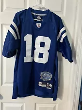 Reebok Replica Peyton Manning #18 IND Colts Super Bowl XLIV Jersey - Size M