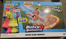 Bunch O Balloons Double Lane Waterslide Wipeout Slip & Slide with 165 Water