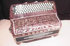 Old Accordion Button Accordion Borgna Valvasone Friuli Italy C-System Graduated