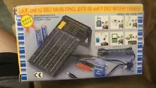 3, 6, 9, and 12 Volt Device Solar Charger with AA and 9 Volt Battery Charger