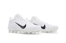 Nike Alpha Menace Pro 2 Low WIDE Football Cleats DO6374-102 White/Black Sz 10.5