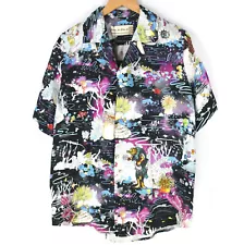 Romance Was Born May Gibbs Obelia Linen Hawaiian Shirt Size L