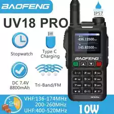 Handheld Walkie Talkie 4 Bands Channel Two Way Radio High Powerful Transceiver