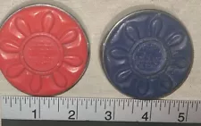 Sun Glo shuffleboard large replacement pucks, 1 red & 1 blue, for 1 price