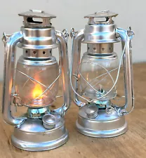 Lot of 2 Hurricane Lantern Hanging Emergency Camping Kerosene Oil Lamp Light