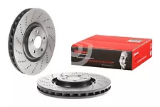 For Mercedes-Benz W218 CLS550 Front Cross Drilled Disc Brake Rotor 360mm Brembo (For: 2017 CLS550)