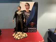 Superman Man of Steel Black Suit Variant SDCC exclusive statue