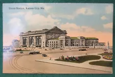 Estate Sale ~ Vintage Railroad Postcard - Union Station, Kansas City, Mo. 1915