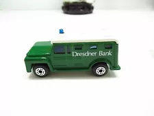 MATCHBOX SUPERFAST #69 GREEN DRESDNER BANK ARMORED TRUCK MINT